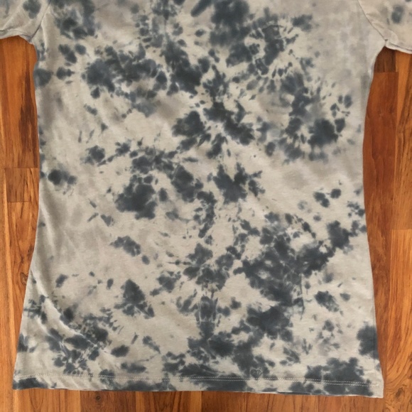 Unique Black/Gray Tie Dye Boyfriend Tee Size Large - Picture 6 of 6